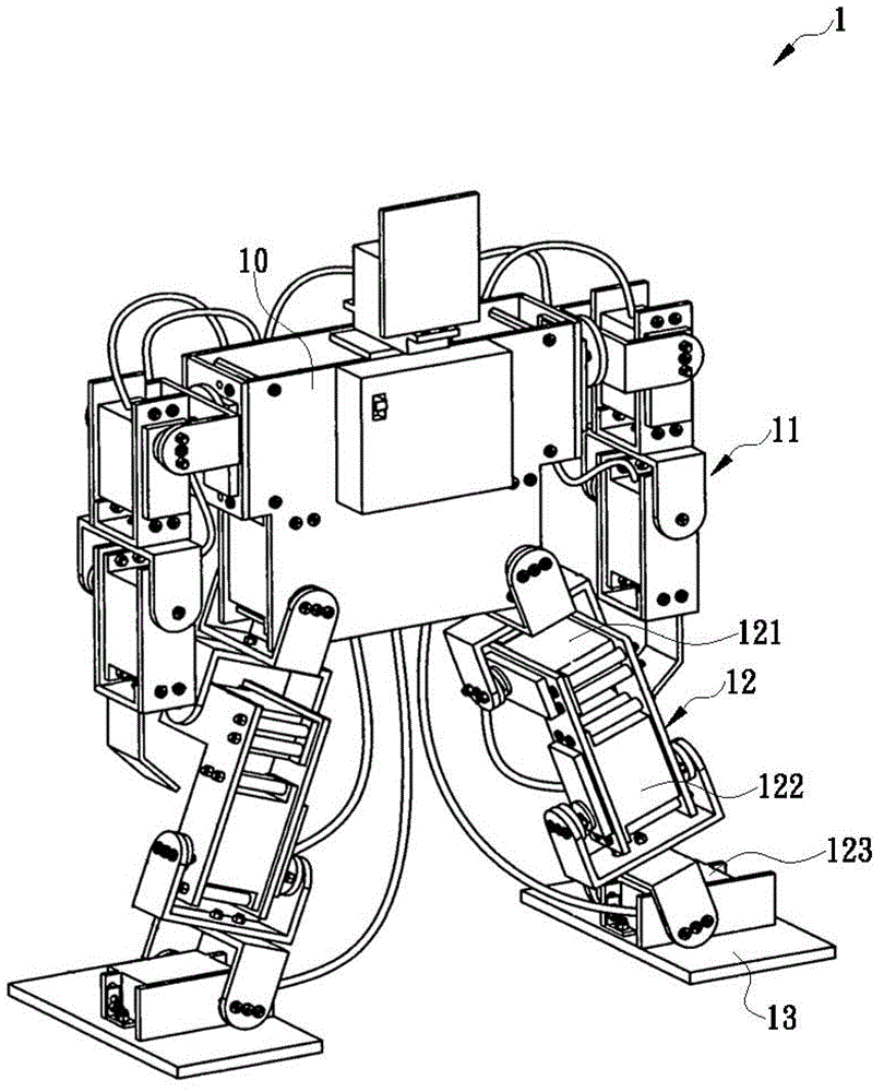 Robot crus structure capable of imitating human body ankle motions by utilizing pull rods