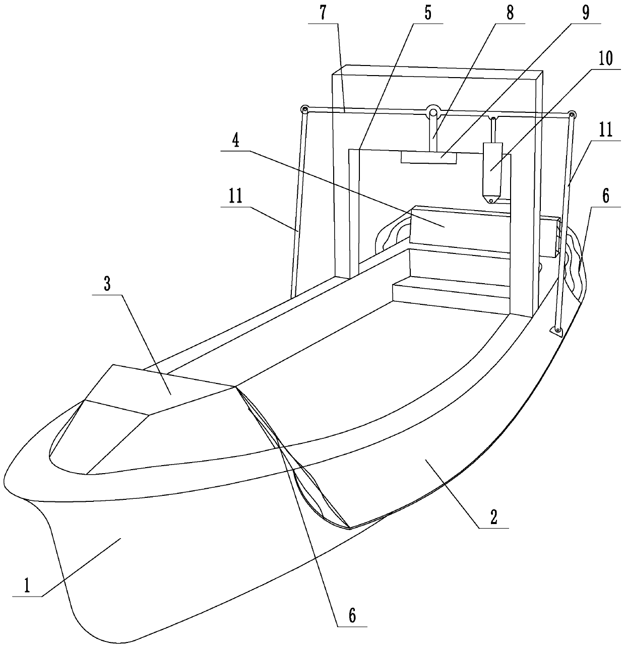 Anti-rolling lifeboat and anti-rolling method