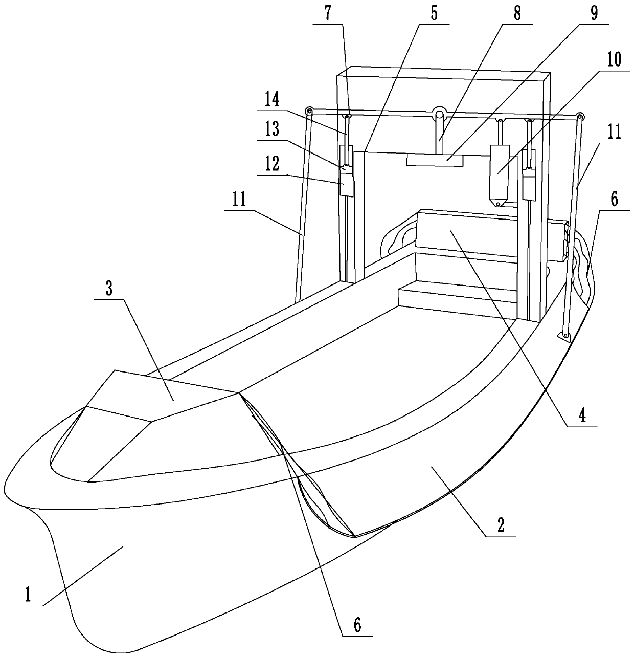 Anti-rolling lifeboat and anti-rolling method