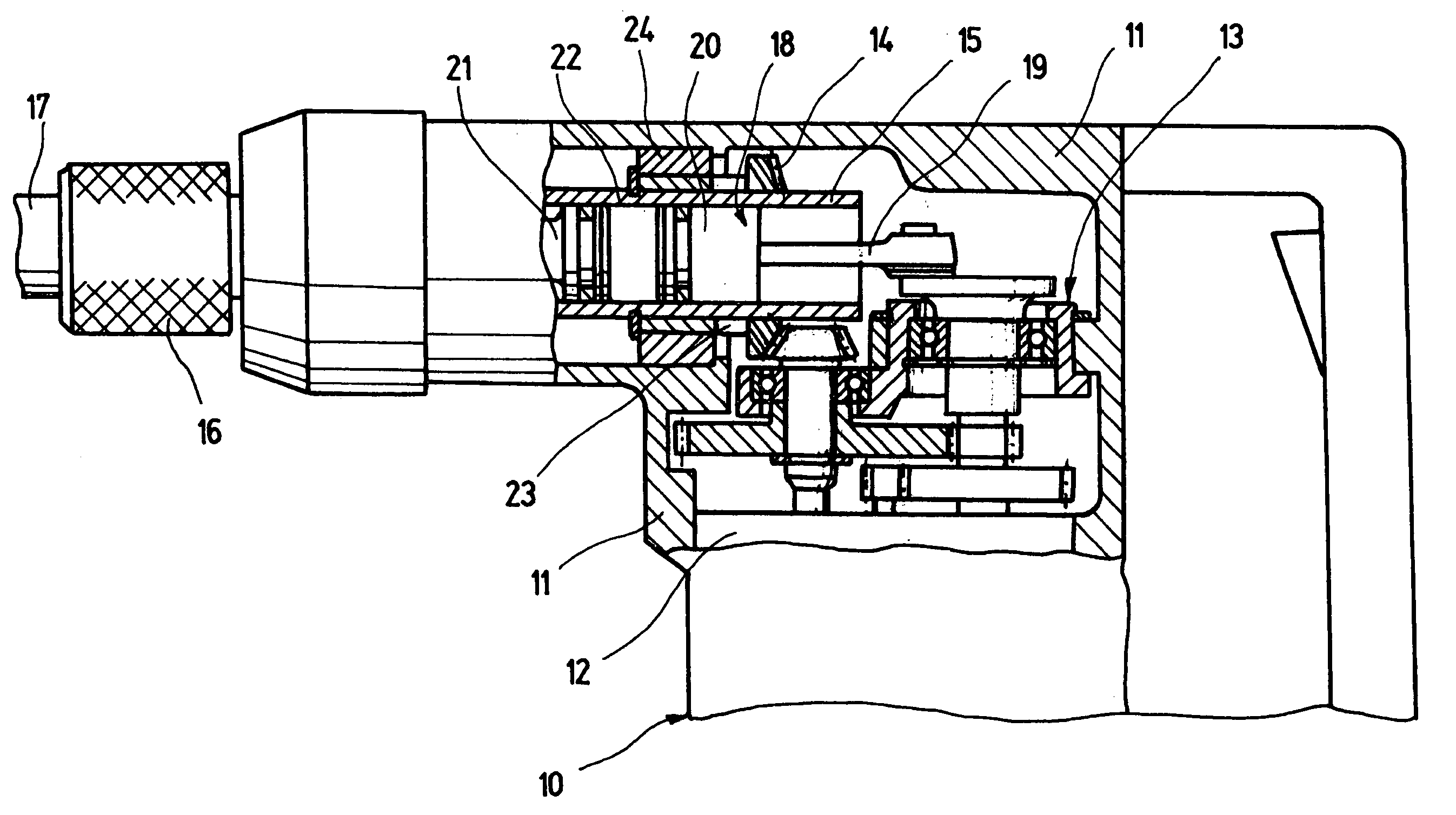 Hand power tool, in particular drill hammer and/or jackhammer