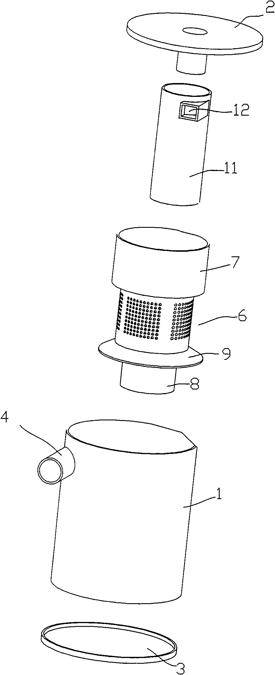 Dust cup device for dust collector