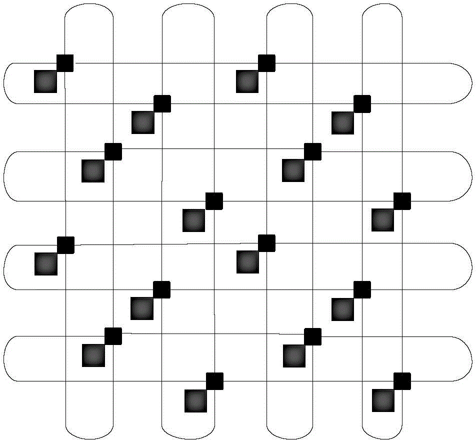 Mixed interconnection Mesh topological structure for on-chip network and routing algorithm thereof