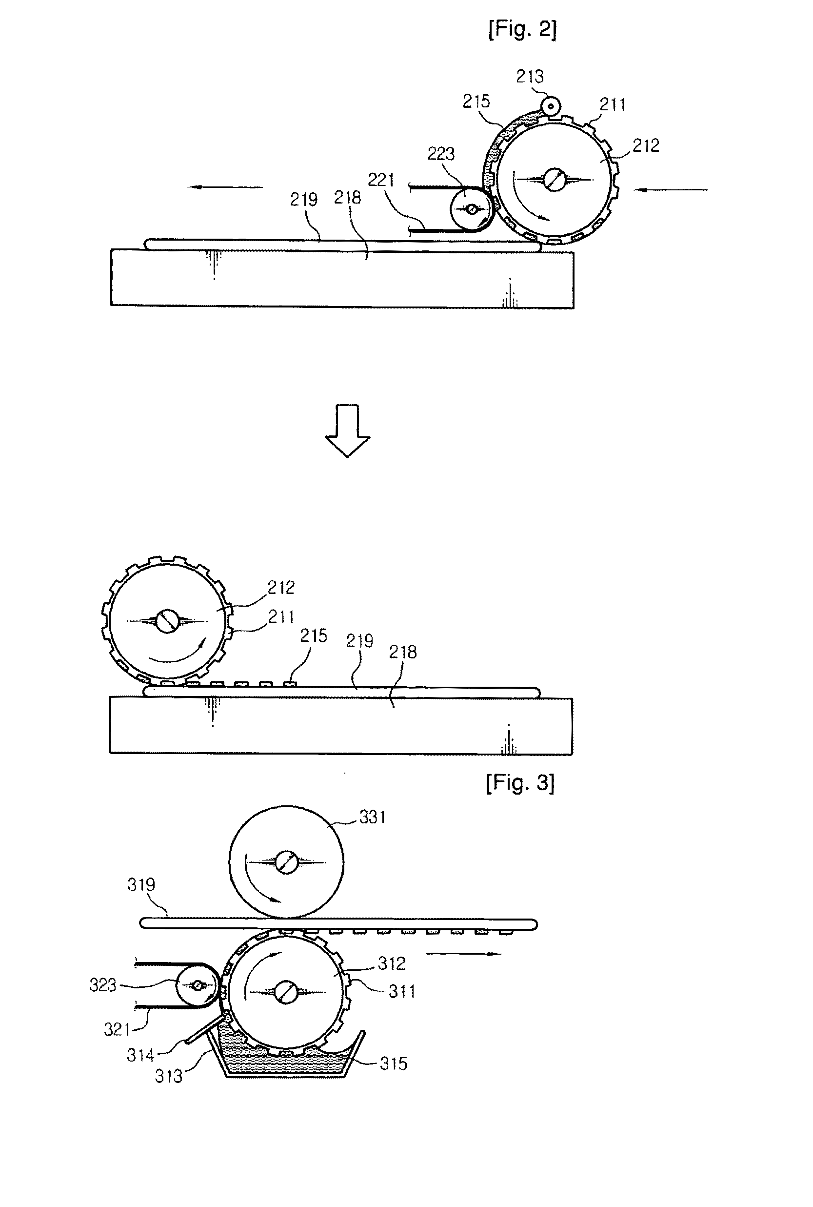 Method of printing fine patterns by intaglio printing and printing system for printing fine patterns by intaglio printing