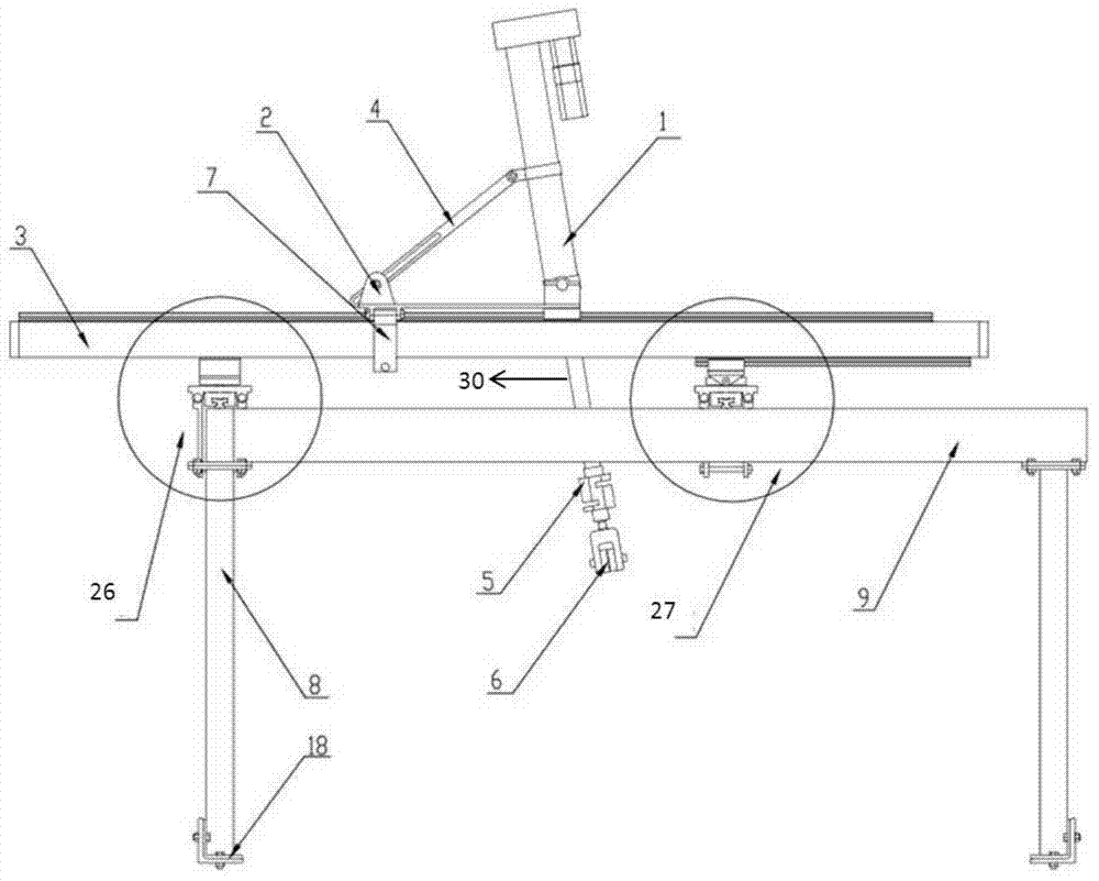 Multifunctional thin film three-axis tensile testing machine and testing method