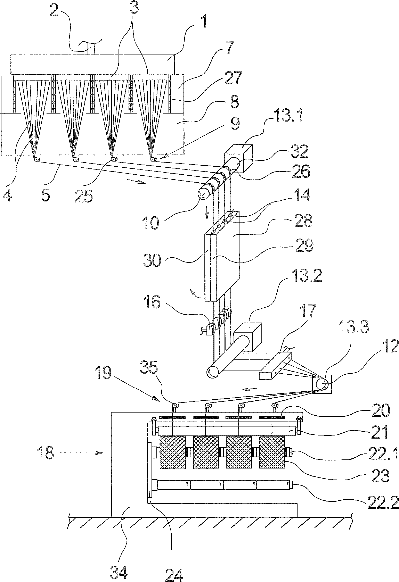 Method for melt spinning, stretching and winding multifilament thread and device for carrying out same