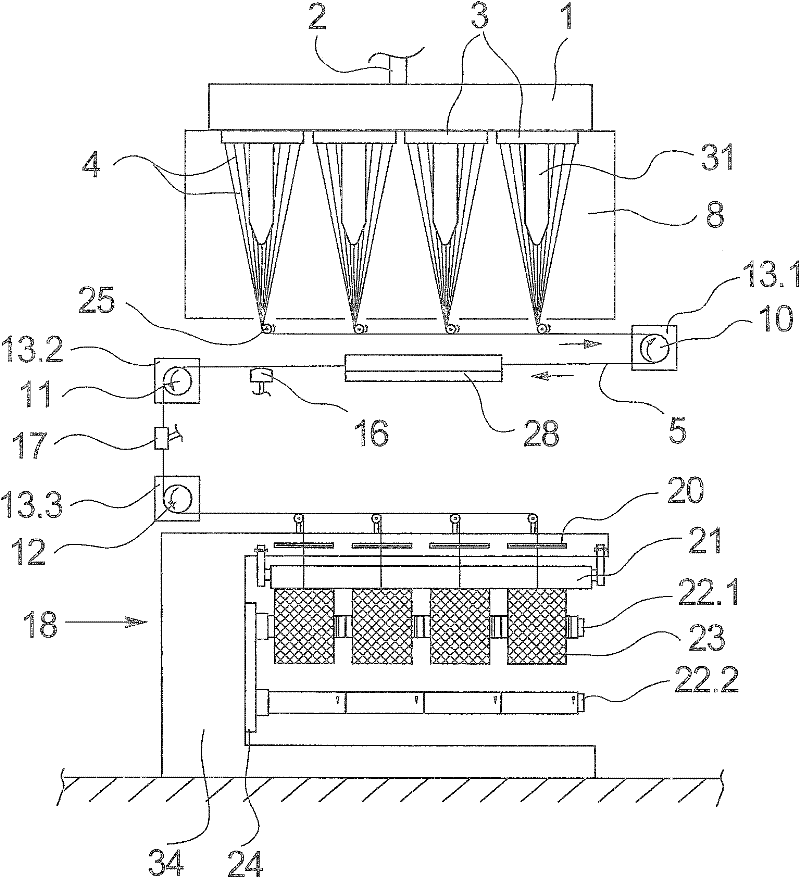 Method for melt spinning, stretching and winding multifilament thread and device for carrying out same