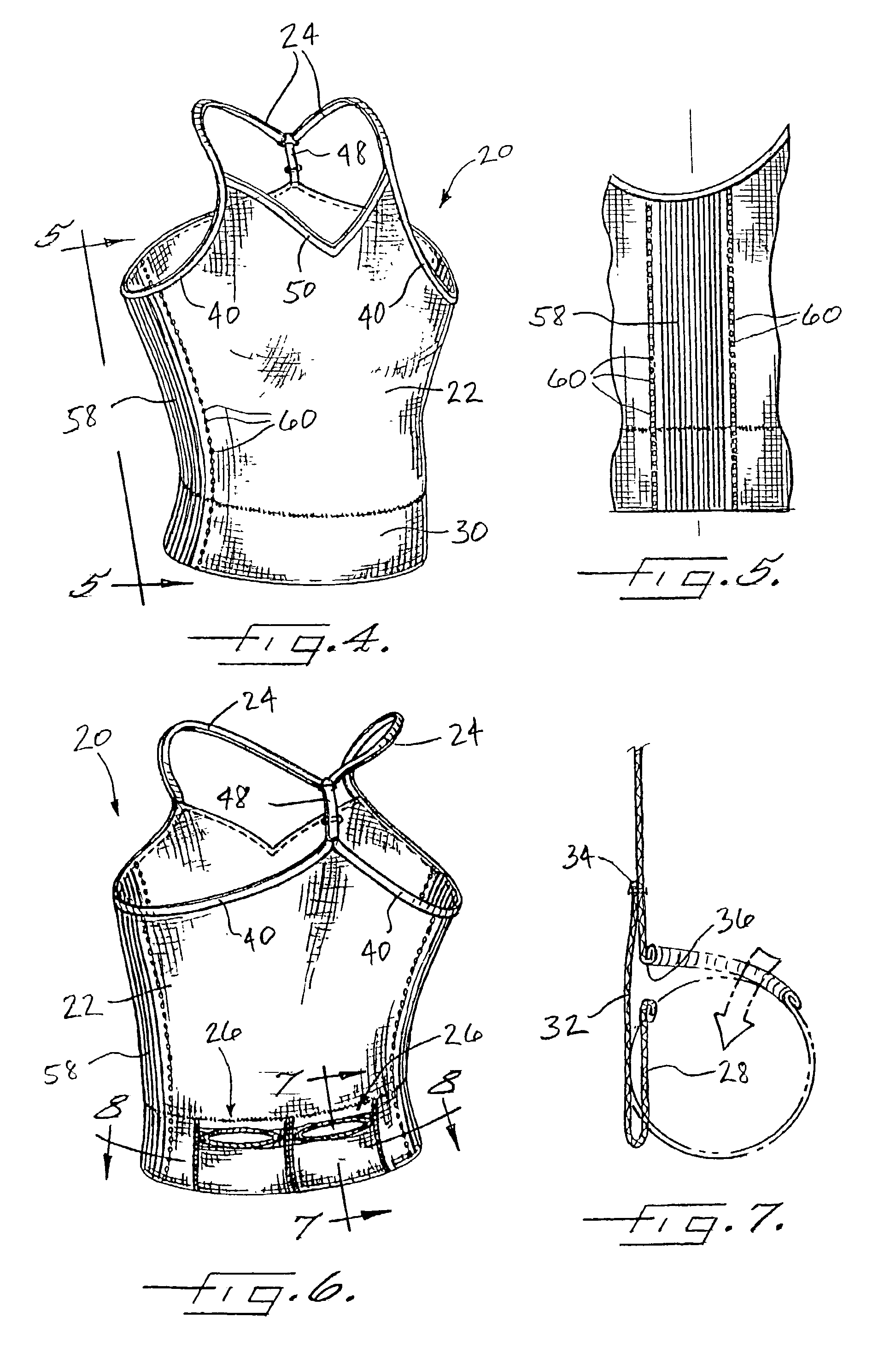 Tennis vest having knit-in ball pockets