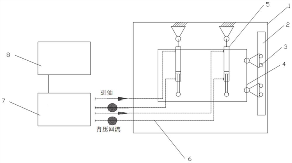 Strength and reliability test device and method for longitudinal roller guide rail mechanism