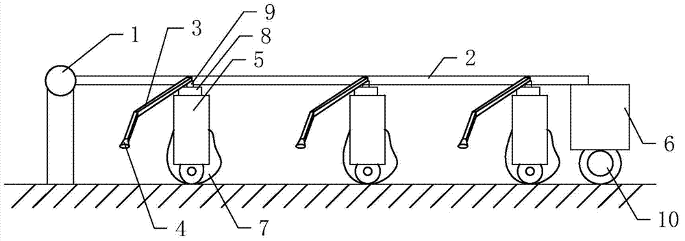 A self-paving tree pit flushing system in saline-alkali land