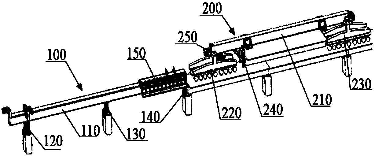 Method for erecting girder on girder erecting station