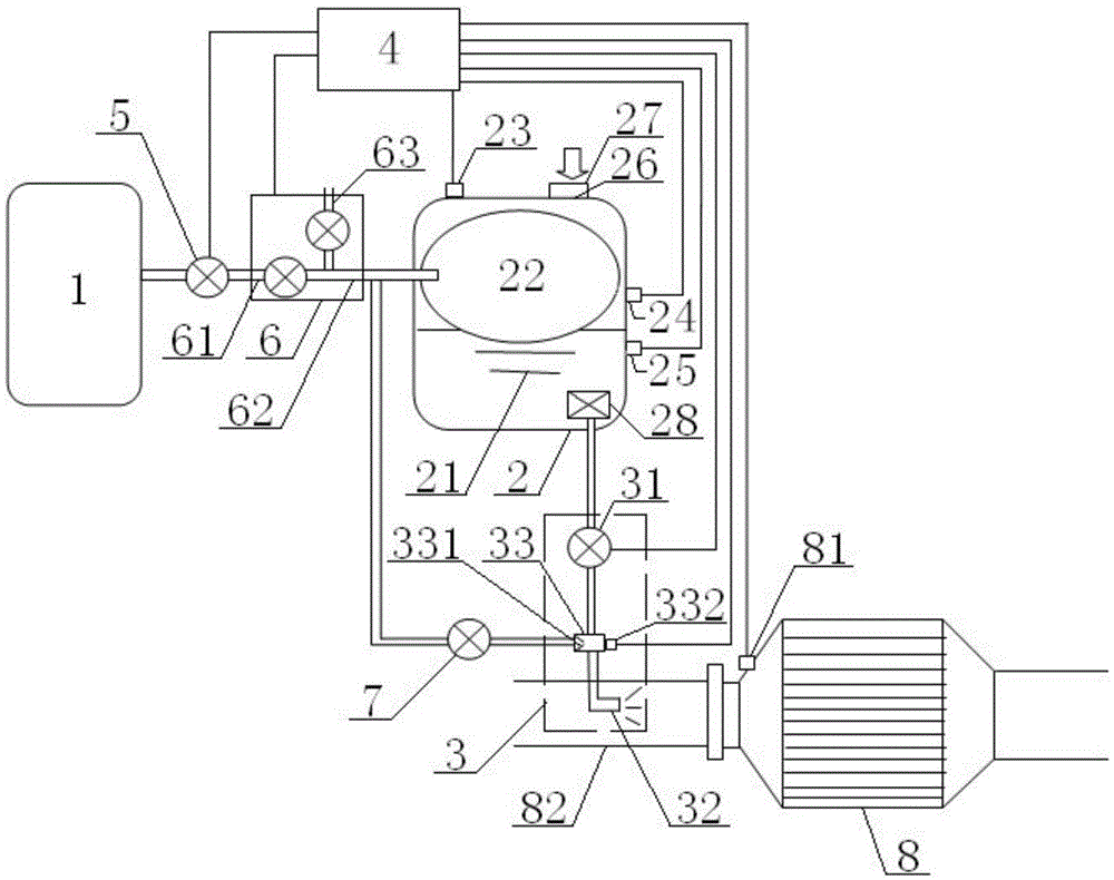 Air-assisting atomized urea spraying system and control method thereof