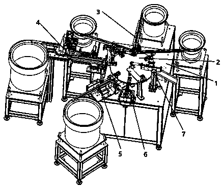 Rotary disc type full-automatic assembling and production equipment of expansion screw