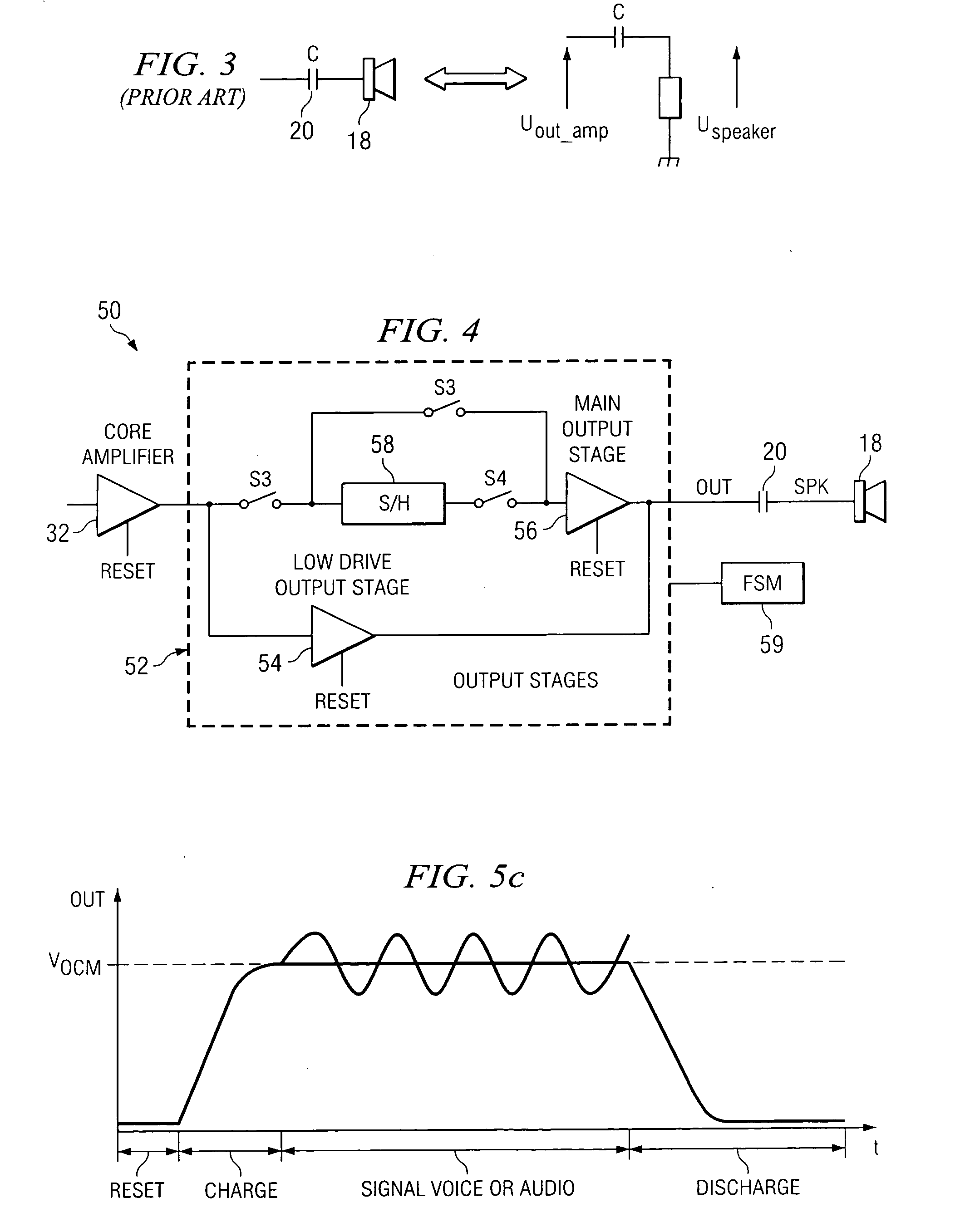 Multi-stage amplifiers to reduce pop noise