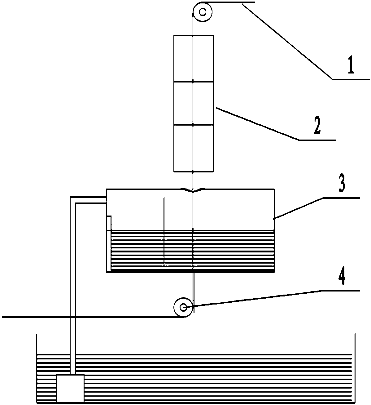 Buffered optical fiber lubricating layer production device