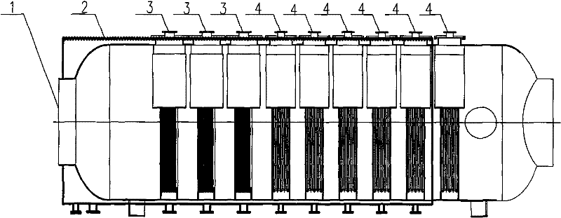 Temperature reduction method for hot gas and device thereof