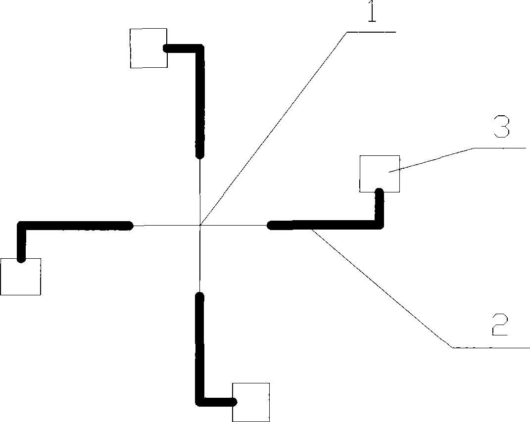 Circuit layout construction for measuring whether concave falls are generated by copper wire