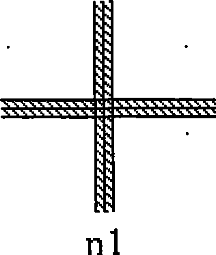 Circuit layout construction for measuring whether concave falls are generated by copper wire