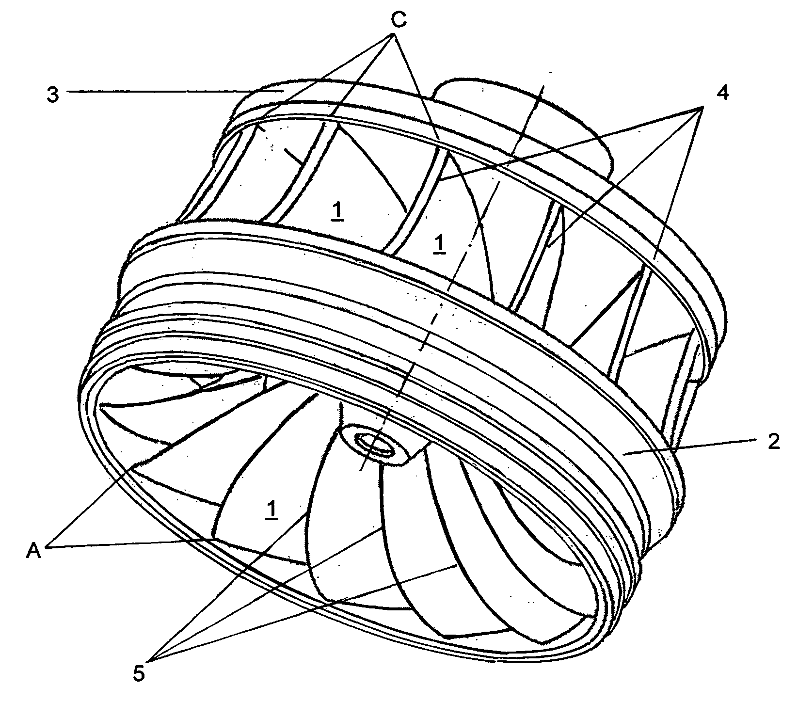 Hydraulic machine rotor