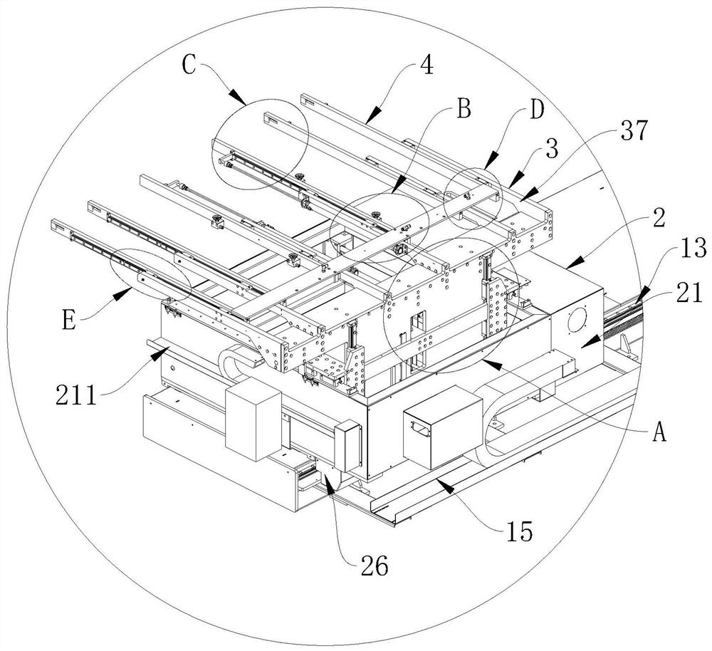 Automatic feeding and blanking device for large-size cover plates