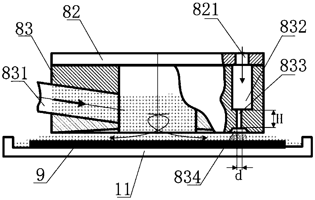 A high-efficiency fluid finishing method and device based on structural cavitation effect