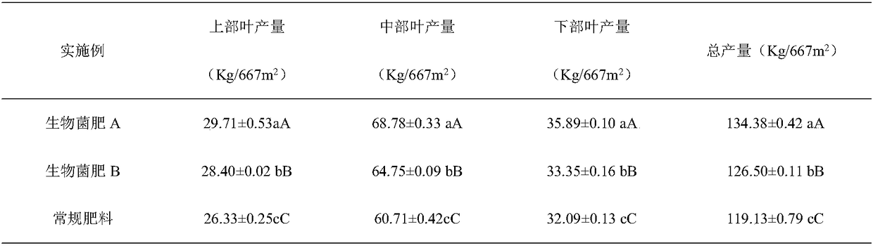 Special biological bacterium fertilizer for tobaccos as well as preparation method and application thereof