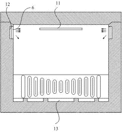 Multi-temperature-zone horizontal type air cooling refrigerator