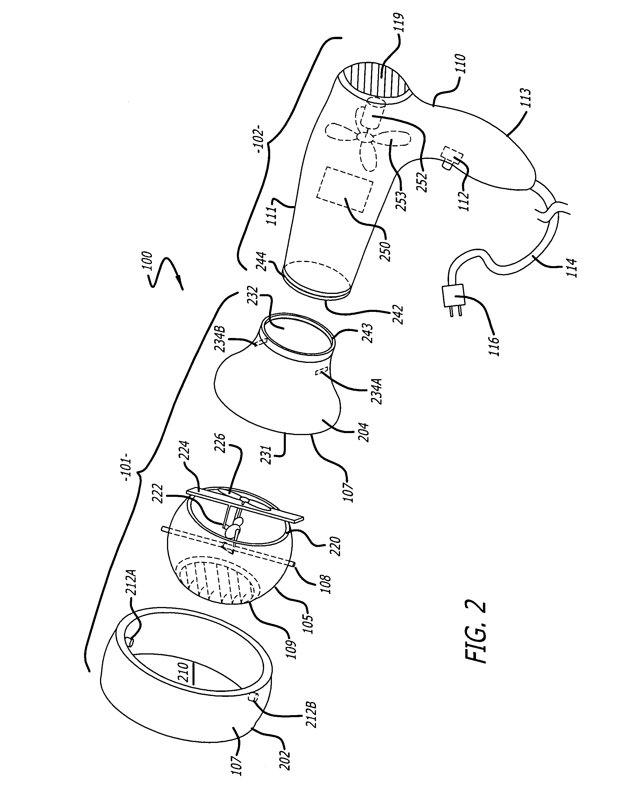 Automatic air movement for hair dryers