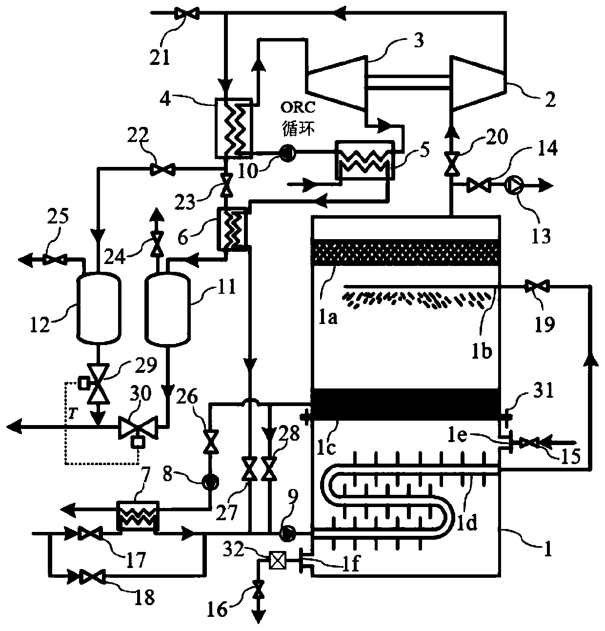 A ship waste heat desalination system and desalination method