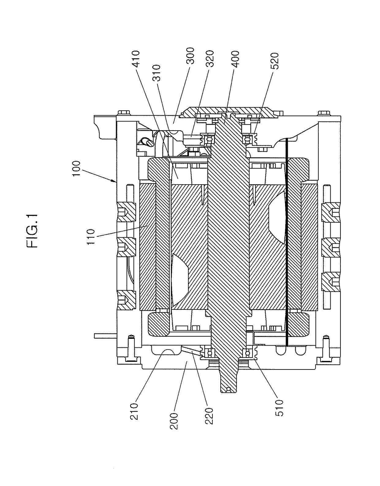 Cooling structure of oil cooling motor