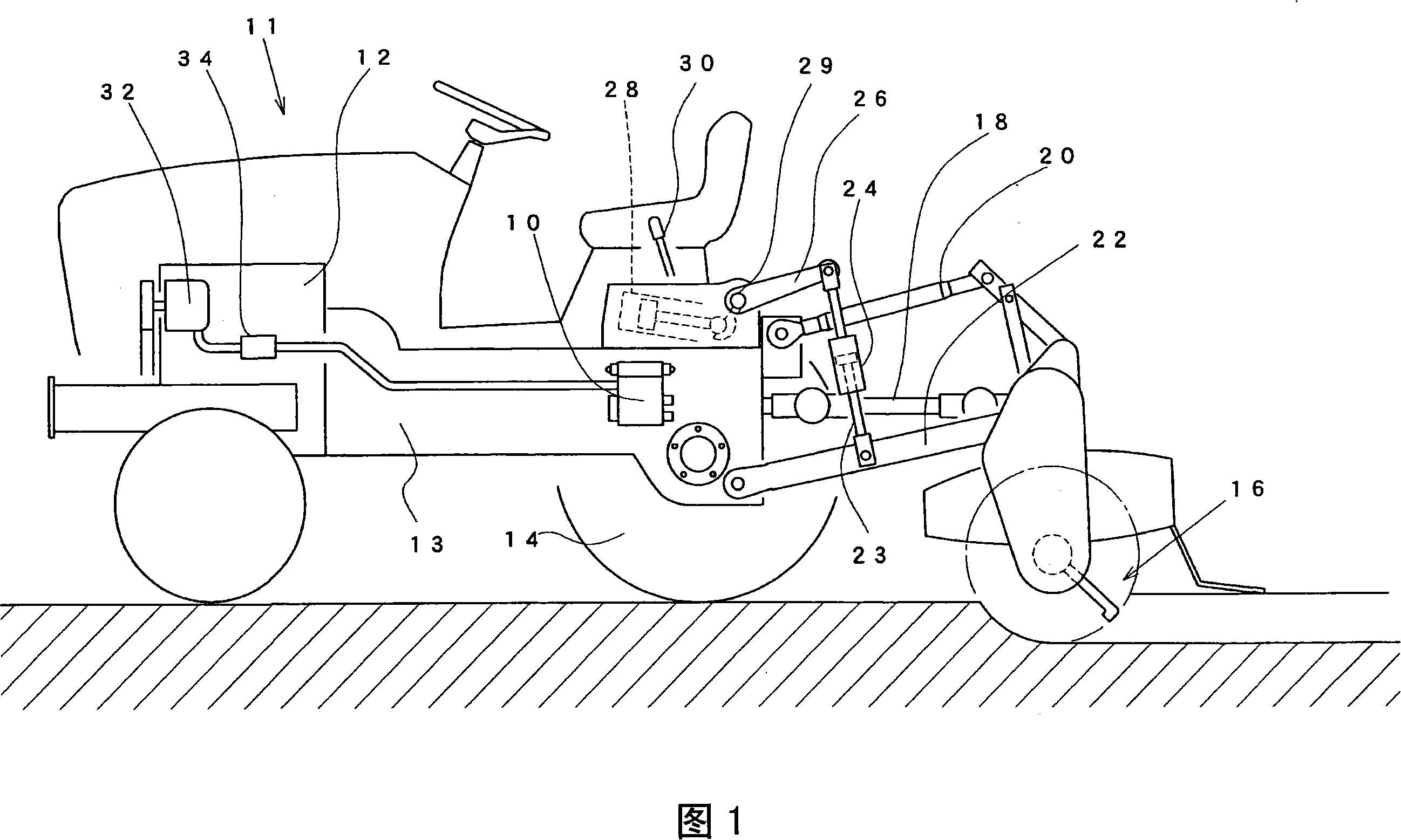 Working machine posture control valve constitution and lifting device of working machine