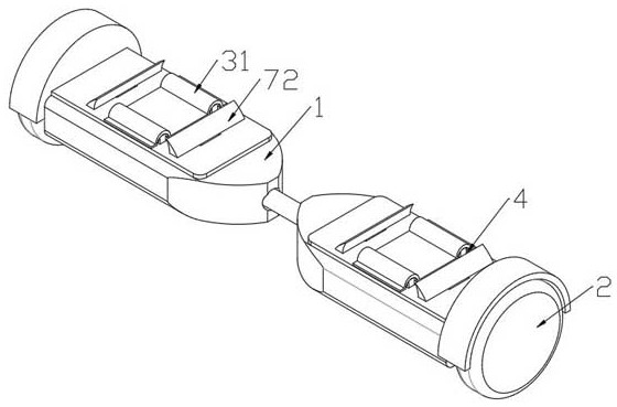 A balance car with enhanced balance and fixation