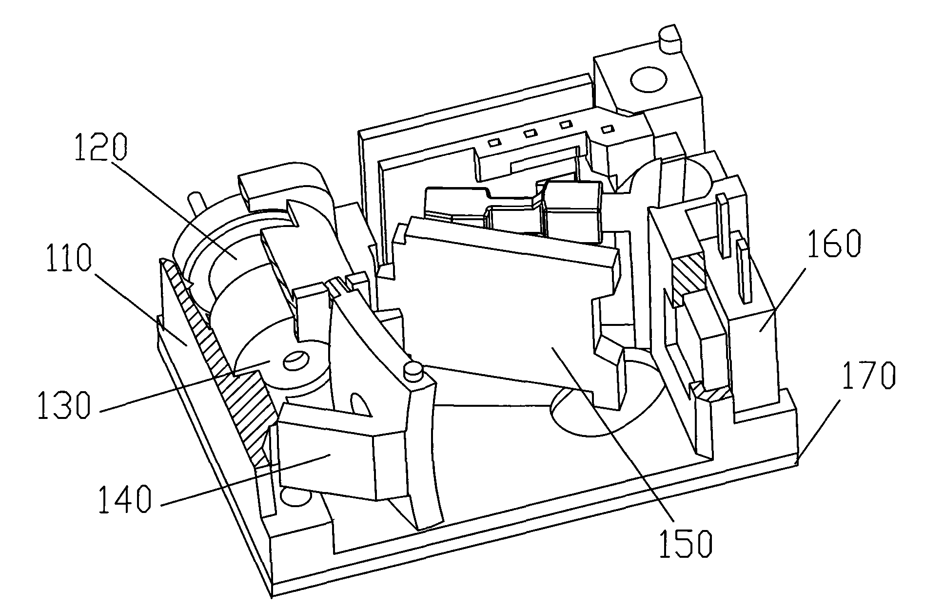 Mini laser scanning device and portable terminal thereof