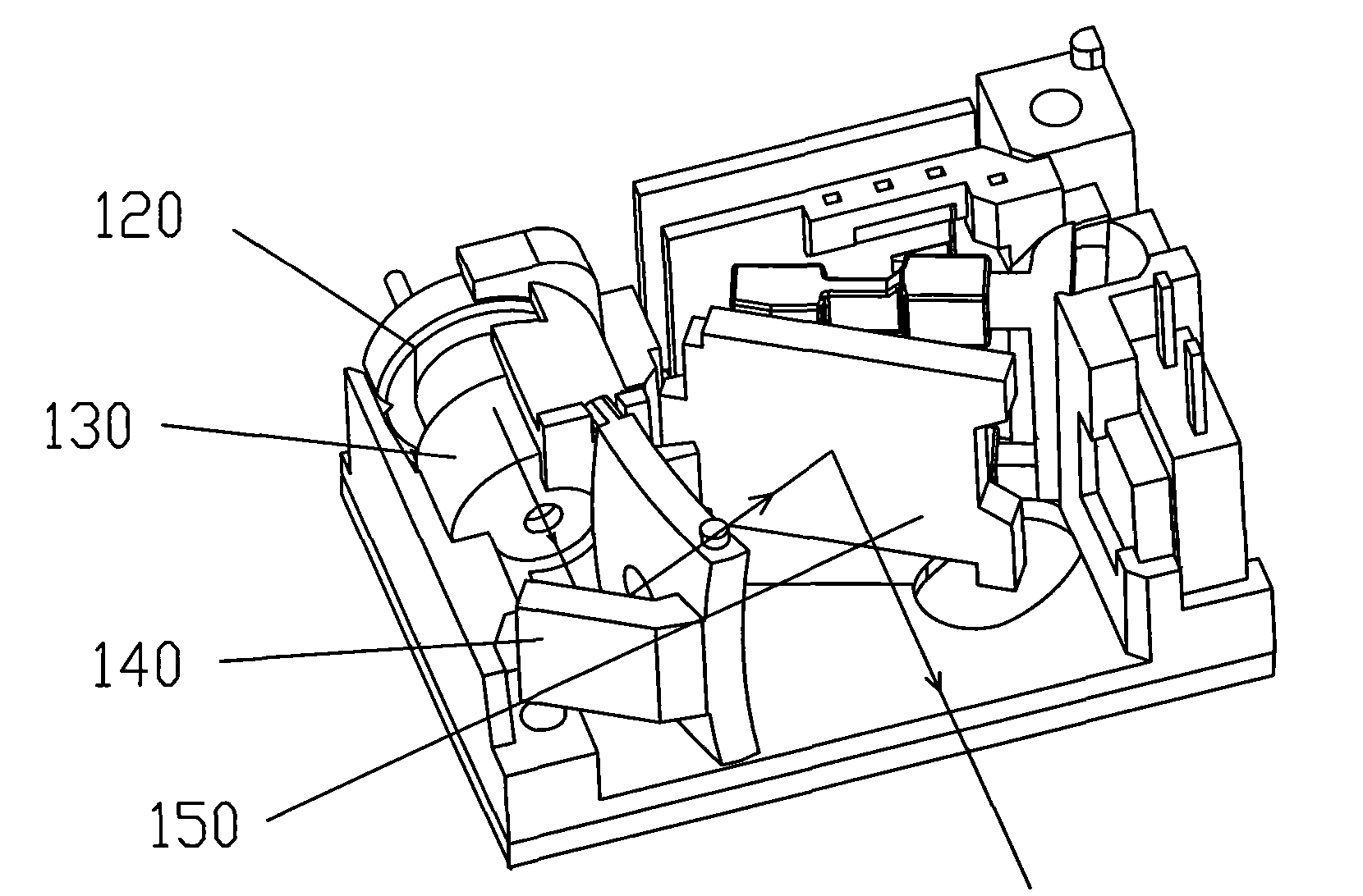 Mini laser scanning device and portable terminal thereof