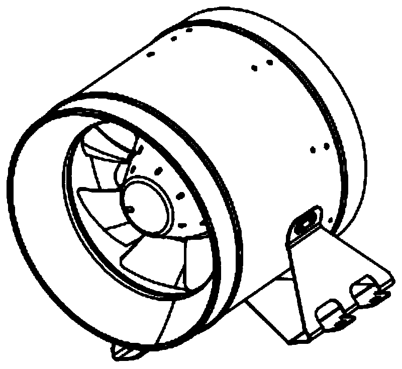 Radiation type duct fan capable of shielding interference