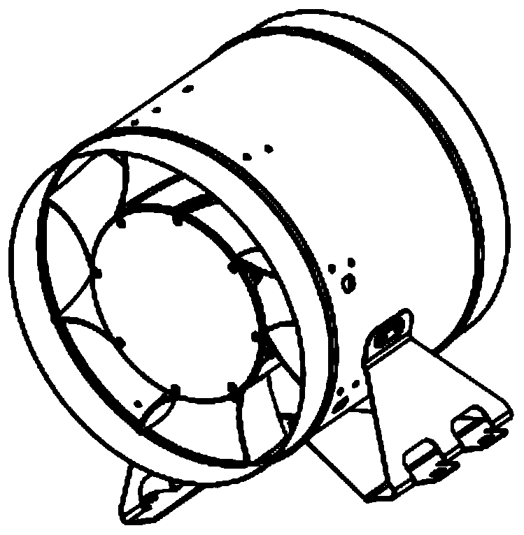 Radiation type duct fan capable of shielding interference