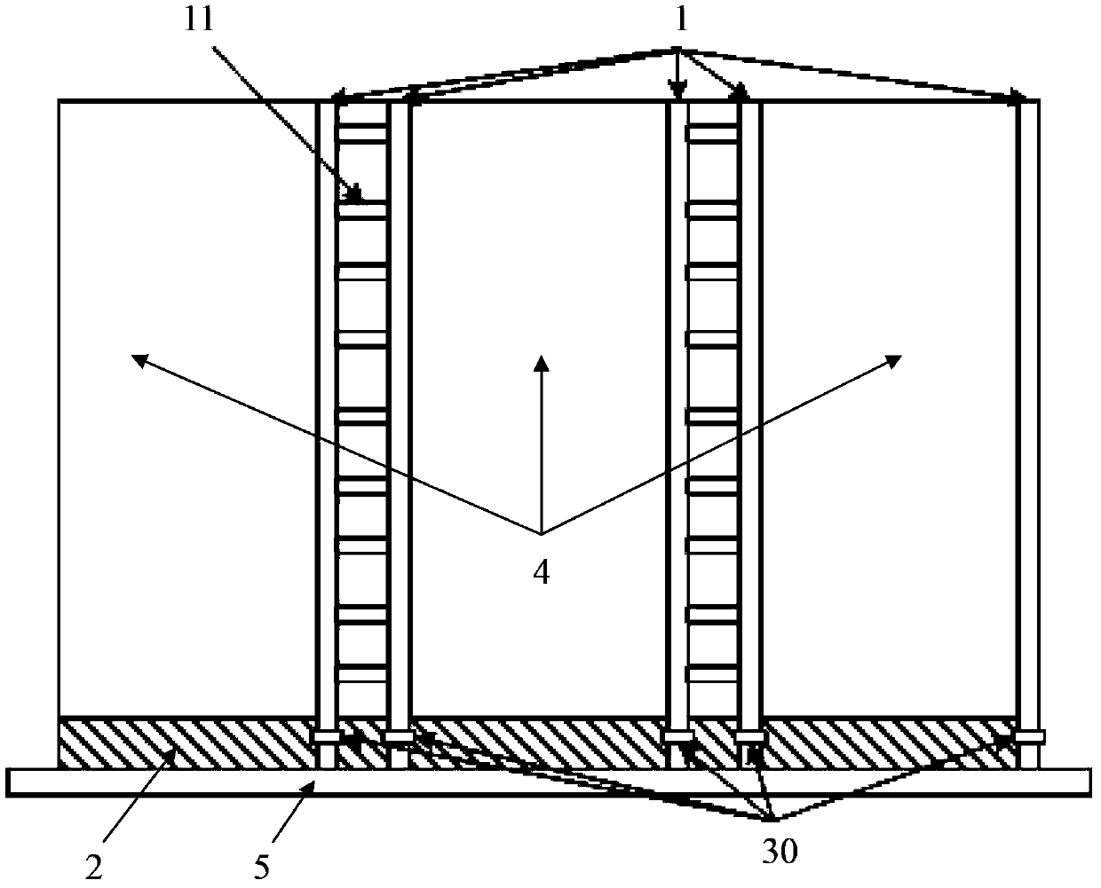 Artificial retaining dam for coal mine underground reservoir and connecting method of artificial retaining dam and coal pillar dam bodies as well as surrounding rocks