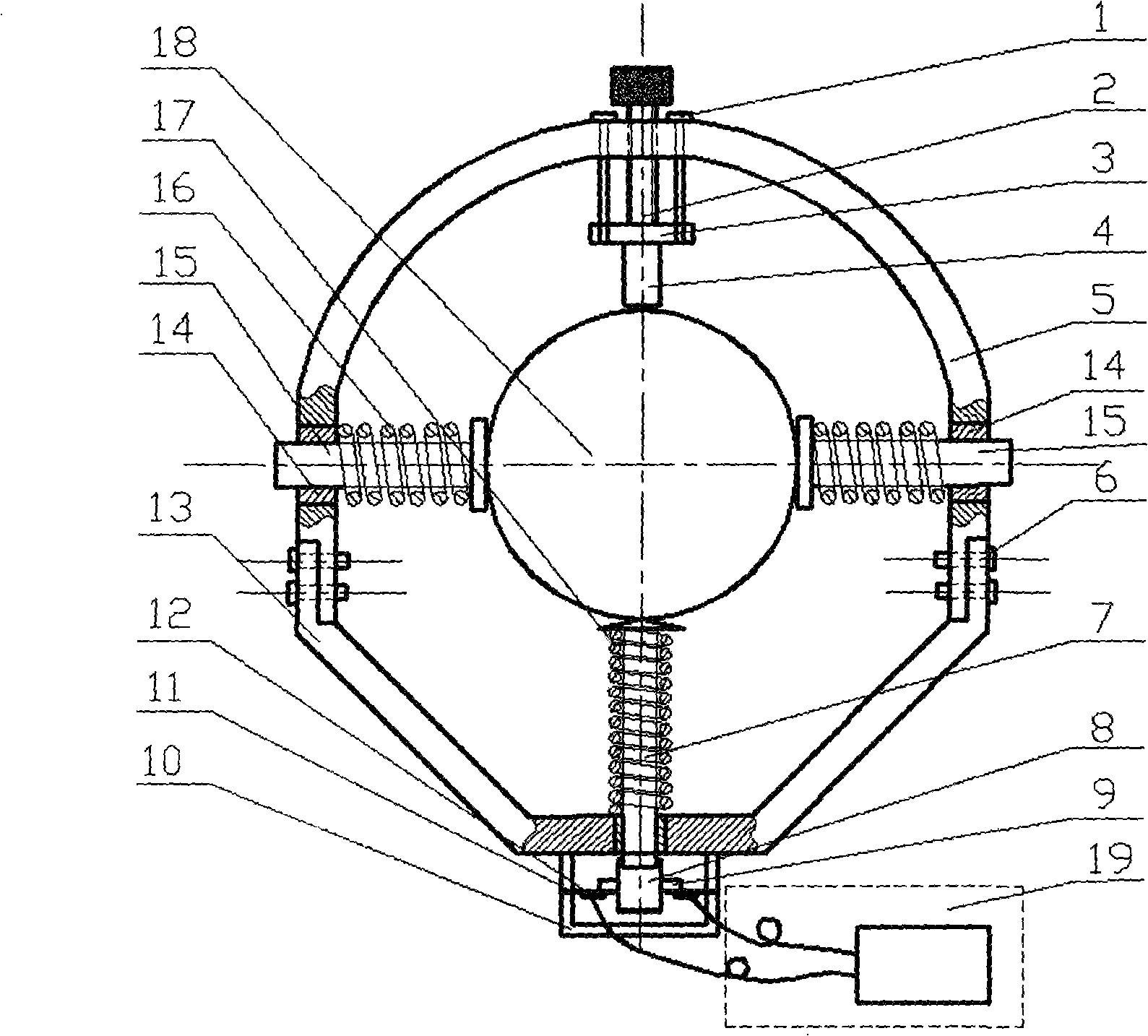 High-temperature pipe fitting radial deformation sensing device