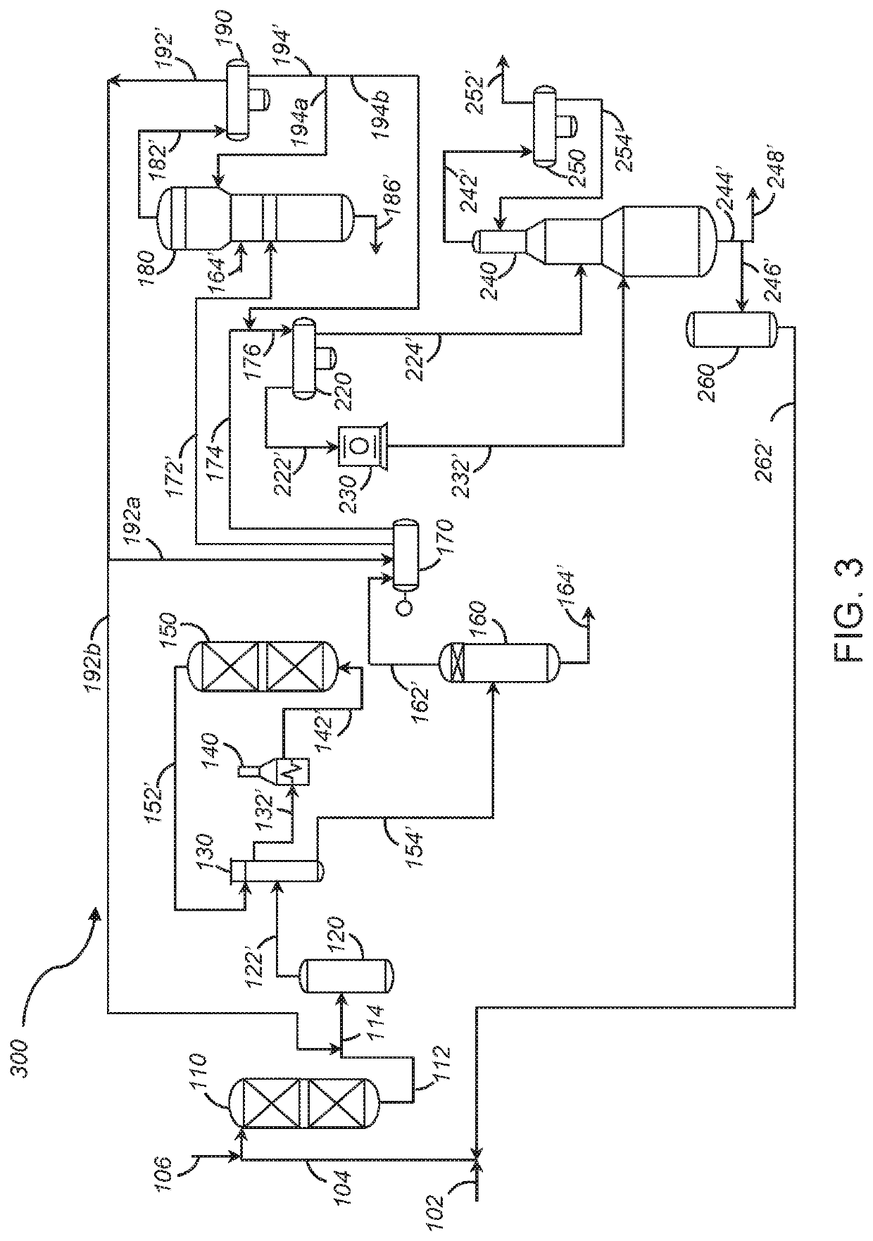 Process for cracking an olefinic feed comprising diolefins and monoolefins