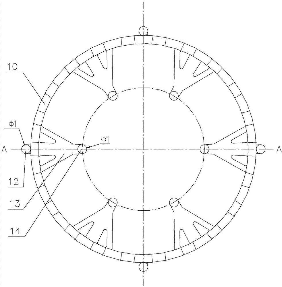 Tool for carburization process of railway bearing