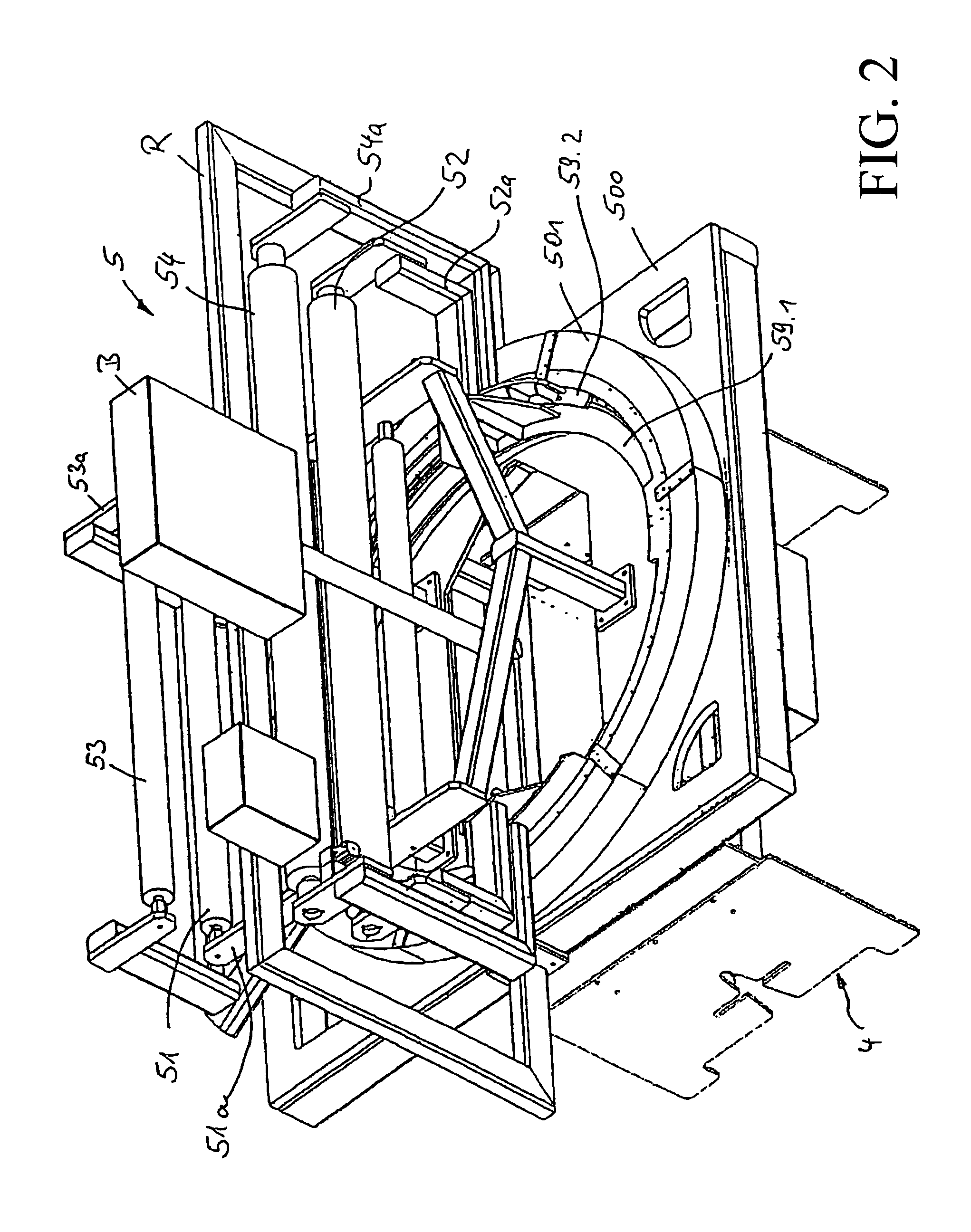 Turning bar draw-off device for a tubular film extrusion installation