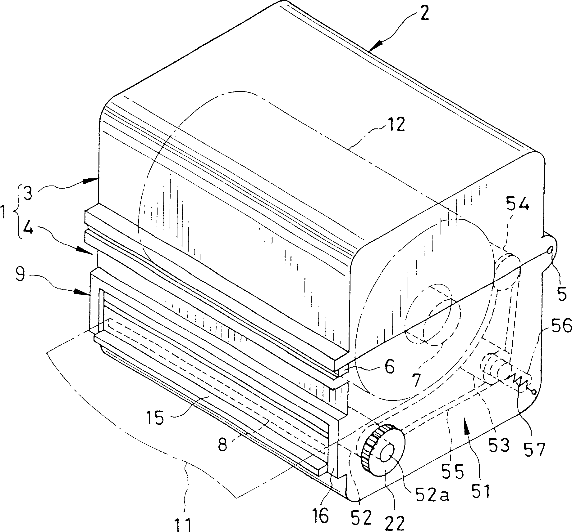 Paper box for recording paper scroll, and recording paper scroll