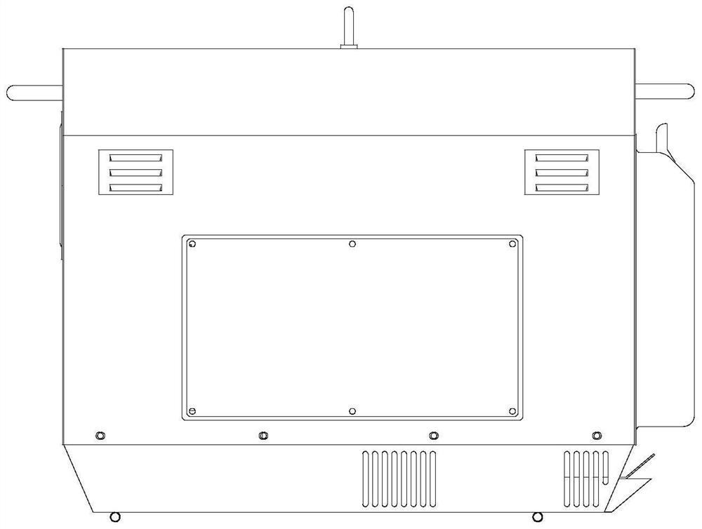 Air-cooled diesel generator cabinet assembly capable of improving heat dissipation efficiency