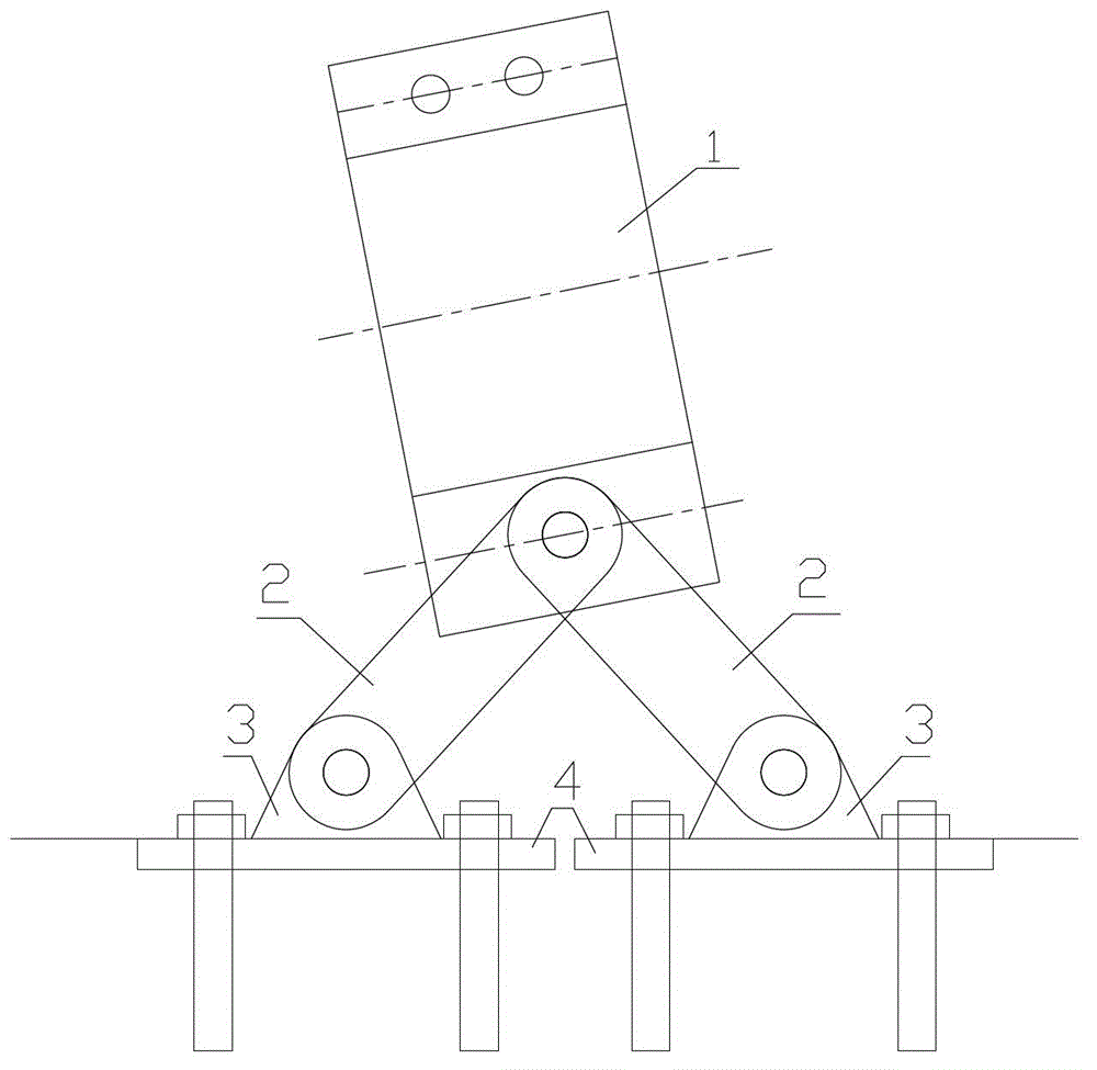 Adjustable damping device of external prestressing cable during bridge reinforcement