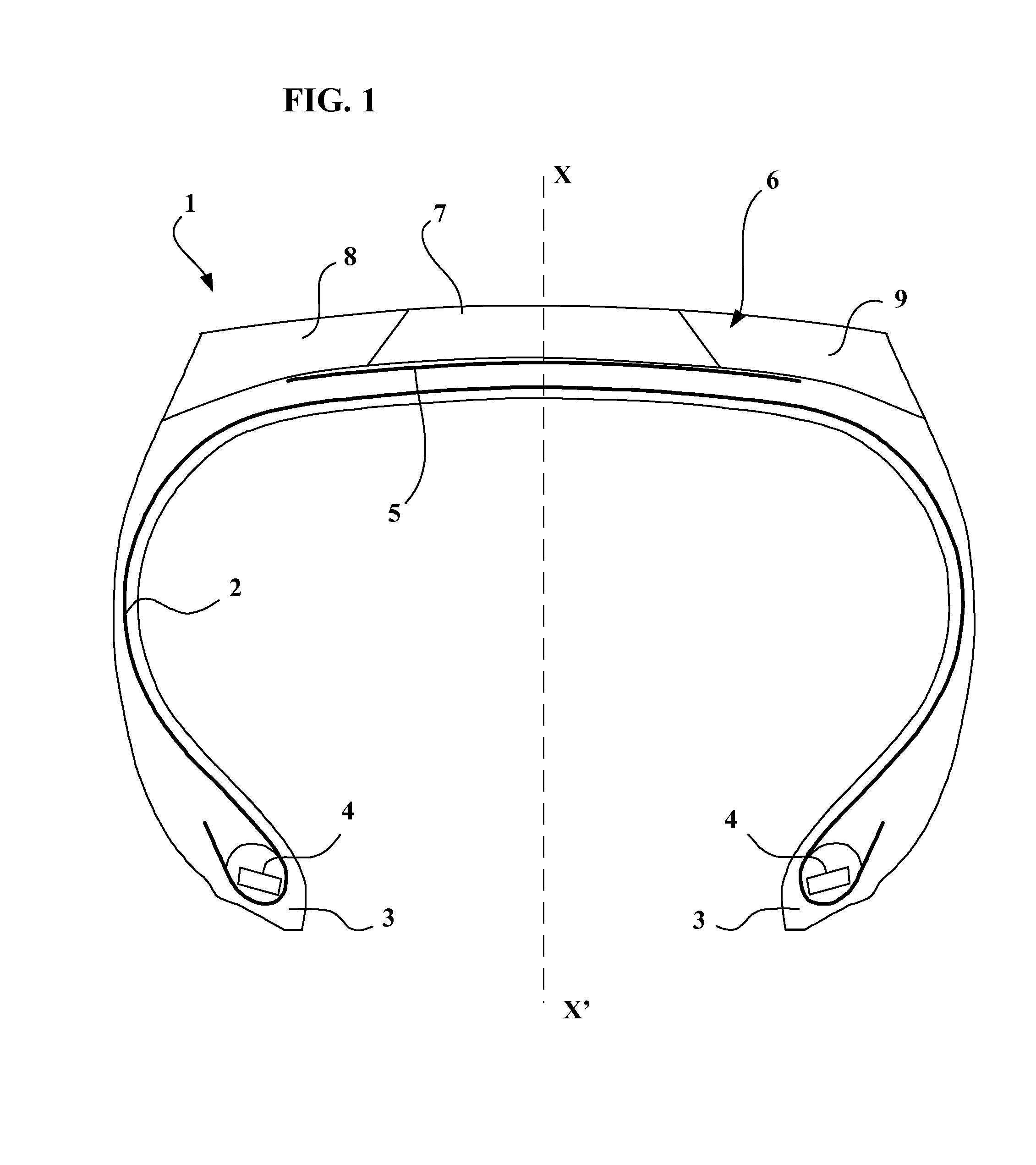 Tire comprising a tread formed by multiple elastomer blends