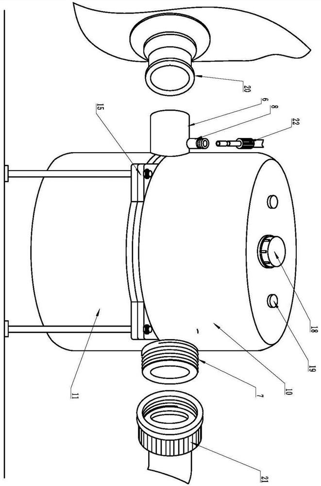 Cold storage and heat preservation composite cooling tank of positive pressure type oxygen respirator