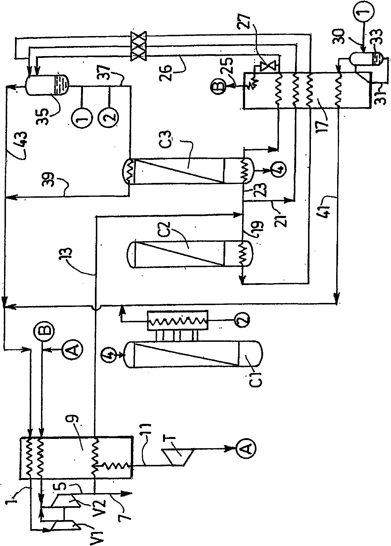 Method for separating a mixture of carbon monoxide, methane, hydrogen, and optionally nitrogen by cryogenic distillation