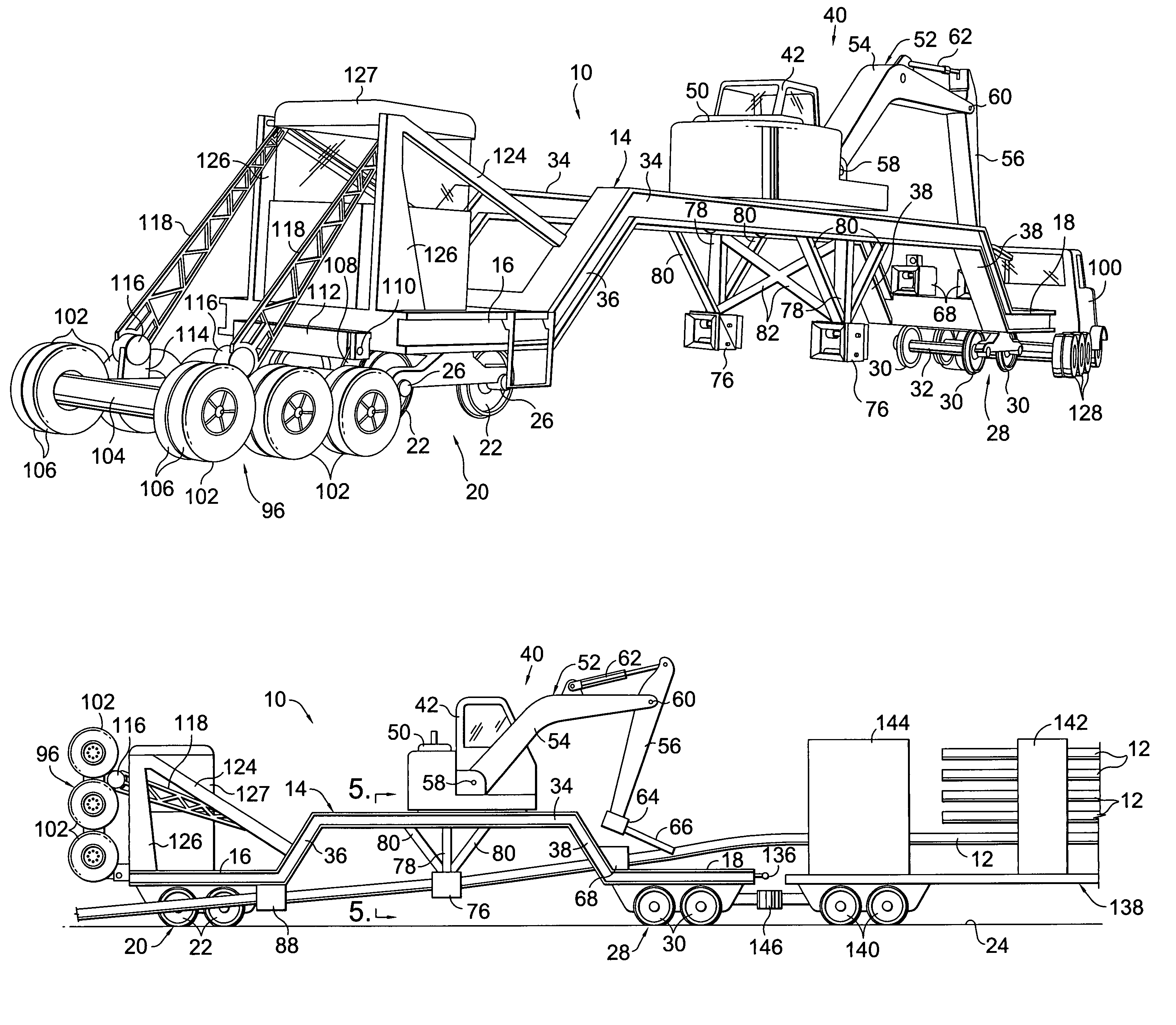 Method and apparatus for unloading ribbon rails from rail cars