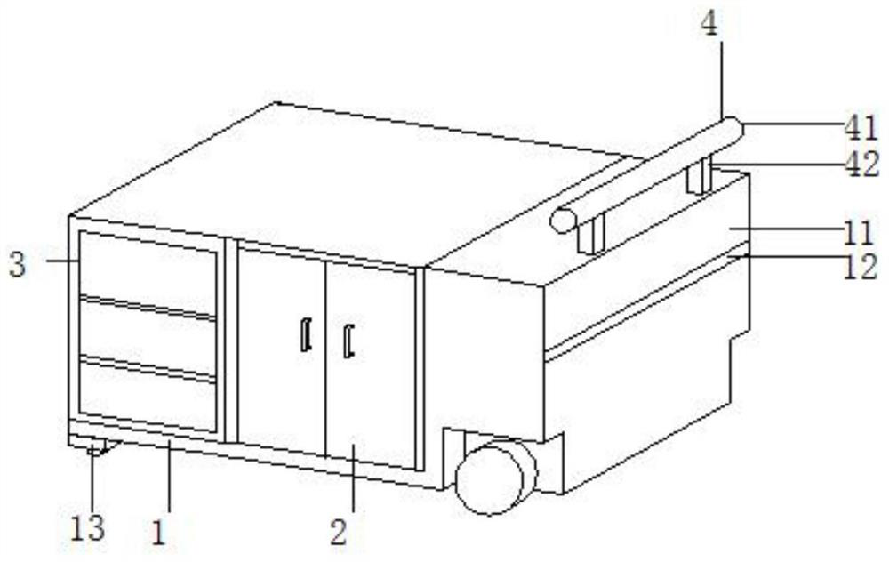 Auxiliary trolley for operating room nursing