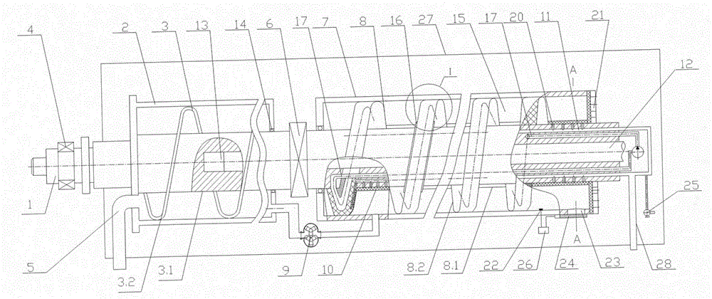 Centrifugation and pressure filtration double sludge dewatering method