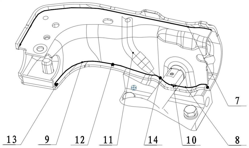 Method for achieving one-time forming of welding seam of chassis suspension shell structure